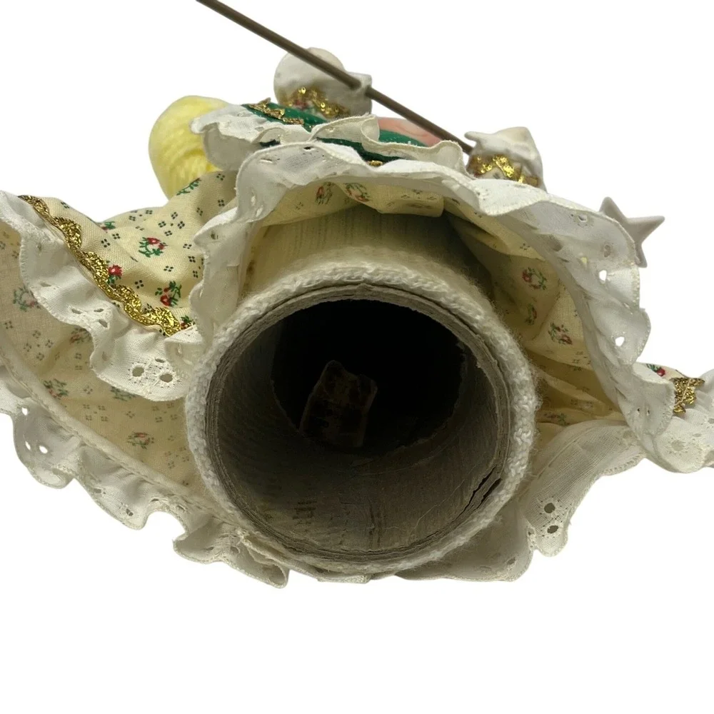 Kammerer 1983 #6 Angel Porcelain Hand Painted Christmas Tree Topper Big Eyes